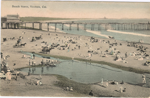 Beach Scene, Ventura, 1908