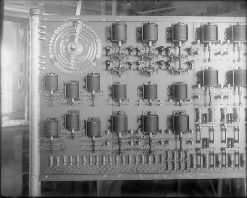 Switchboard for the 100-inch telescope, Mount Wilson Observatory