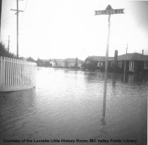 Flooding at Nelson Avenue in Locust area, 1955