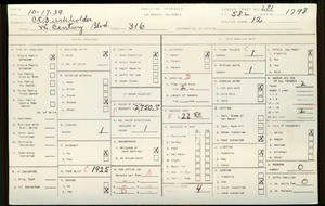 WPA household census for 316 W CENTURY BLVD, Los Angeles