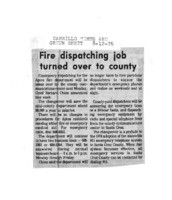 Fire dispatching job turned over to county