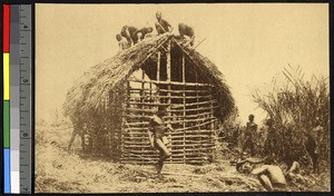 Building a chapel in the bush, Congo, ca.1920-1940