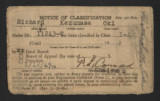 Notice of classification, Form 57, Richard Kazumasa Oki