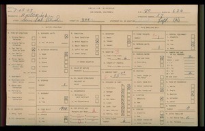 WPA household census for 825 W SUNSET BLVD, Los Angeles