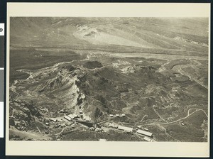 Aerial view of the Pacific Coast Borax Company in Death Valley, ca.1900-1950