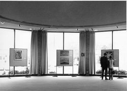 Art display in the Forum Room, Santa Rosa, California, 1976