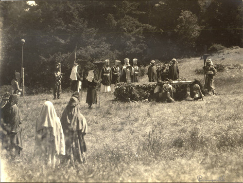 Scene from the 1927 Mountain Play, Gods of the Mountain, performed on Mount Tamalpais [photograph]