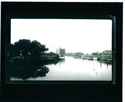 Stockton - Harbor: View of Stockton Channel, Sperry Flouring Mill, 445 W. Weber Ave