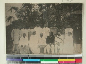 Employees in the church, Ambohibe, Madagascar, 1922(?)