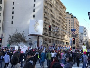 LA Women's March, 4th street
