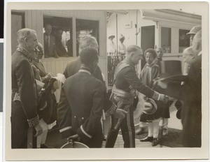 Arrival of the Belgian legation, Addis Abeba, Ethiopia, 1930
