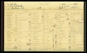 WPA household census for 219 S AVENUE 22, Los Angeles