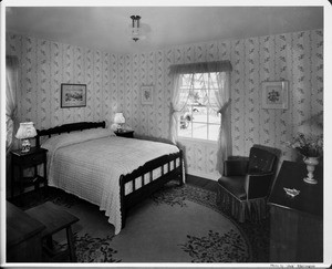 Bedroom interior of 1948, interior residential home
