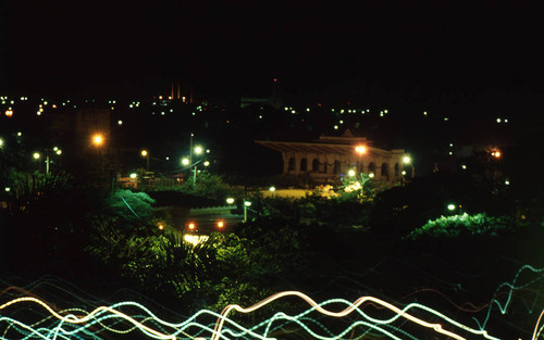 Nighttime cityscape, Nicaragua, 1979