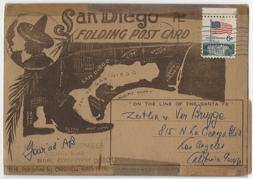 San Diego folding post card