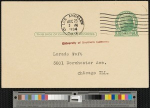 Hamlin Garland, letter, 1934-08-23, to Lorado Zodac Taft