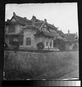 Multi-gabled college building, Chengdu, China, ca.1900-1920
