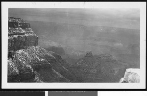 View of snow in the Grand Canyon in Arizona, 1900-1940