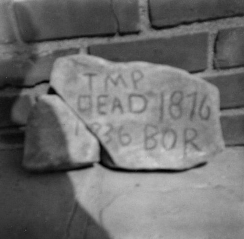 Tombstone Found in Temple Hills