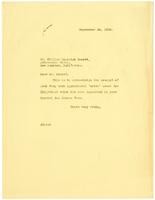 Letter from Julia Morgan to William Randolph Hearst, September 24, 1926