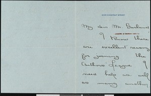 Agnes Repplier, letter, 1915-03-13, to Hamlin Garland