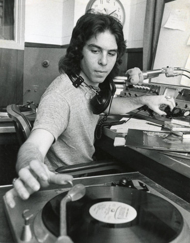 Student disc jockey, early 1970s