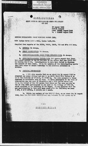 310th Counter Intelligence Corps Detachment. Counter Intelligence Daily Periodic Report. No. 101 (August 16, 1945)