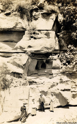 Rock formations in Topanga Canyon, circa 1915