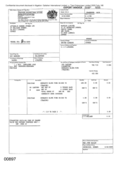 [Sobranie Slims Pink cigarettes invoice from Atteshlis Bonded Stores Ltd to Namelex Limited]
