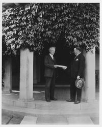 Luther Burbank and an unidentified man