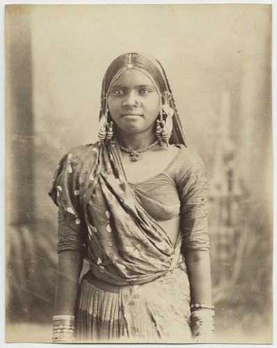 Untitled (Girl wearing traditional clothing with nose piercing)
