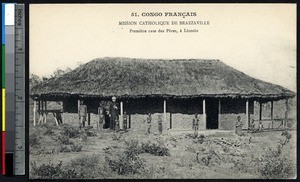 First house of the missionary fathers, Linzolo, Congo Republic, ca.1900-1930