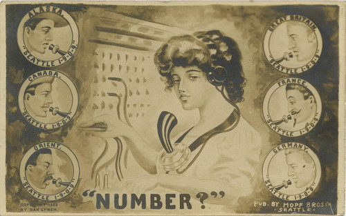 Phone Operator Advertizment for the 1909 Seattle Exposition