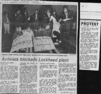 Activists blockade Lockheed plant