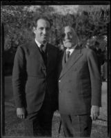 Enrique Carlos de la Casa and Gregorio del Amo, Spanish consuls, Los Angeles, 1936