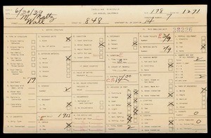 WPA household census for 848 WALL, Los Angeles