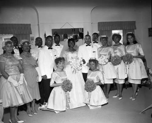 Sentinel Herrod wedding party, Los Angeles, 1962