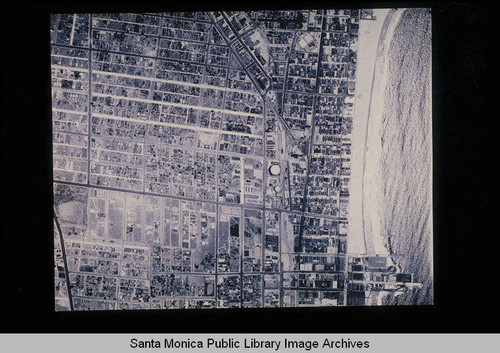 Fairchild Aerial Surveys photography of the Santa Monica coastline north to south from the Ocean Park Pier and Pier Avenue to Venice Blvd. and Washington Blvd. (Job #C235-B14) flown June 1928