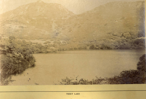 Trout Lake, in the Point Reyes area of western Marin County, California, circa 1895 [photograph]