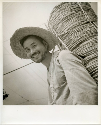 Rope vendor smiling