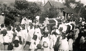 Pagan ceremony of famadihana, in Madagascar