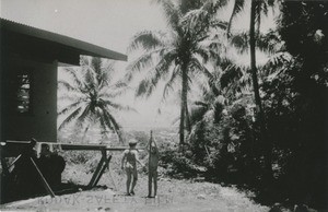 Missionary children on the "missionary hill" in Hermon, Tahiti