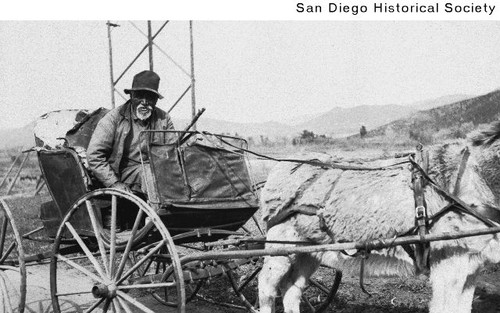 Jose Antonio Morales driving his buggy in the San Pasqual Valley