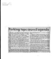 Parking tops council agenda
