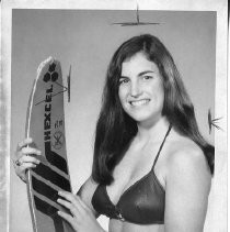 Cyndi Matranga (later, Benzel), with her skis