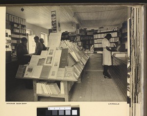 Book shop, Lovedale, South Africa, ca.1938
