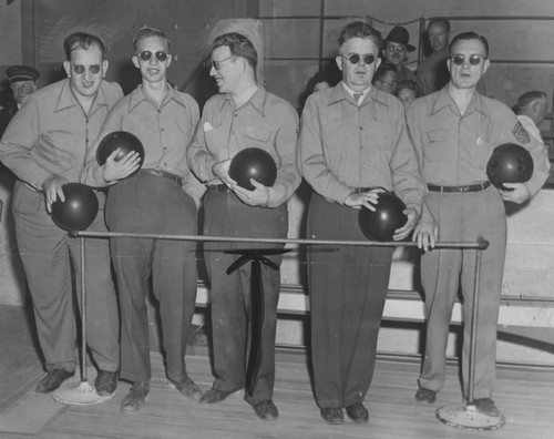 Blind bowlers in ABC bowling tournament
