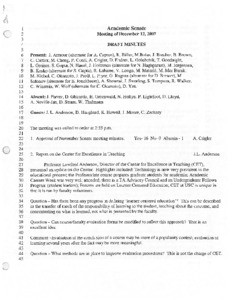 USC Academic Senate minutes, 2007-12-12