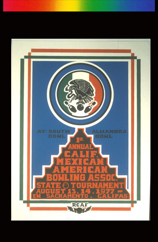 1st Annual Calif. Mexican American Bowling Assoc[iation], Announcement Poster for