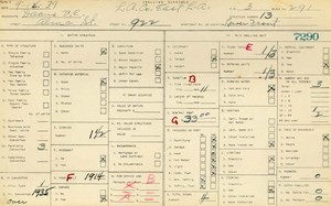 WPA household census for 922 S ALMA